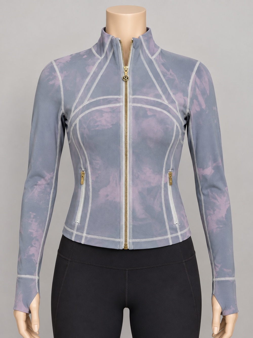 lululemon Define Cropped Jacket Nulu Size 0 Custom Dyed Blue Lavender